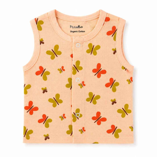 Muslin Button Jabla - Orange