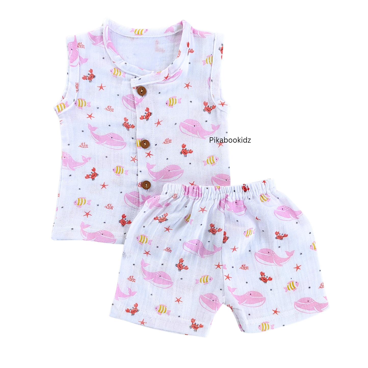 Muslin Jabla & Shorts Set 3-6 M – Aquarium