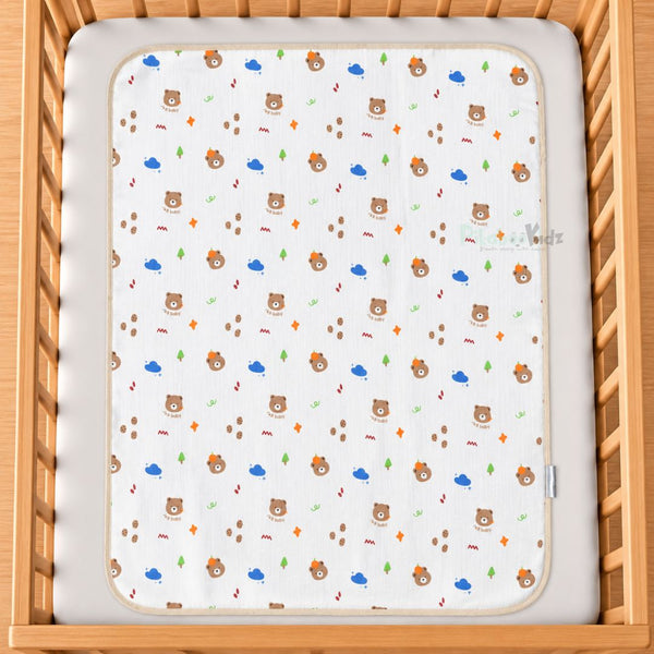 M size Muslin Waterproof Baby Dry Sheet - Teddy