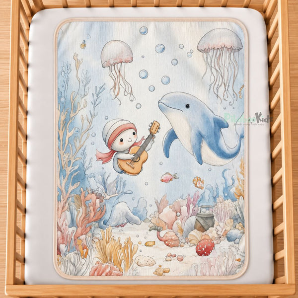 Muslin Cotton Waterproof Baby Dry Sheet S size Digital print