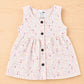 Muslin Button Sleeveless Frock - Hearts