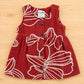 Muslin Button Sleeveless Frock - Maroon