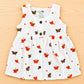 Muslin Button Sleeveless Frock - Butterfly