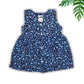 Muslin Button Frock 3-6 M – Blue Flowers