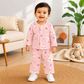 Muslin Fullsleeve shirt and Pants - Lucky pink