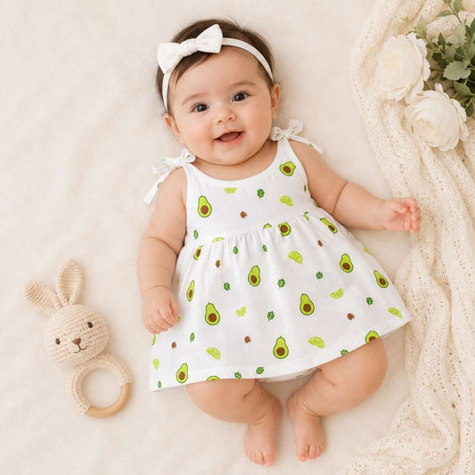 Knot Frock 0-3M – Avacado