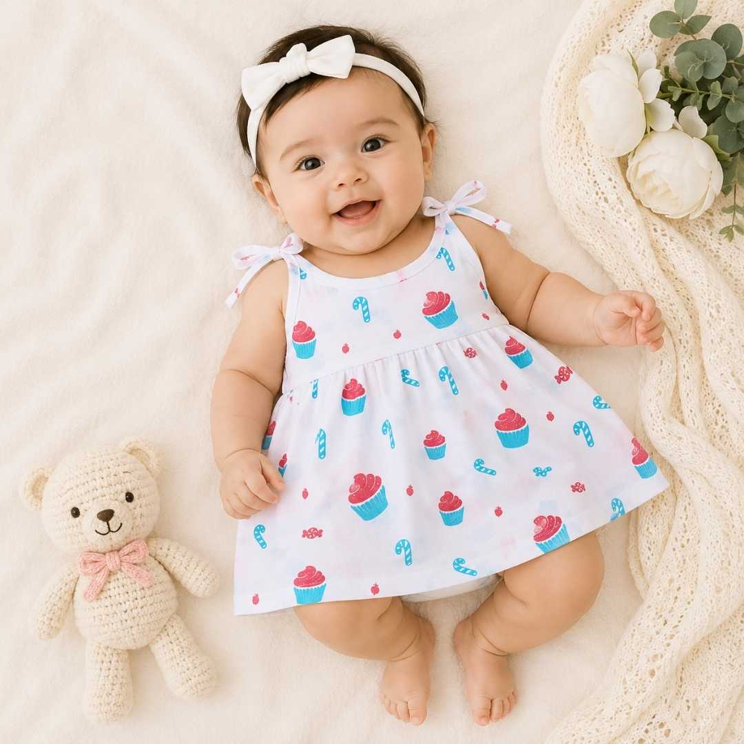 Knot Frock 0-3M – Cup cakes