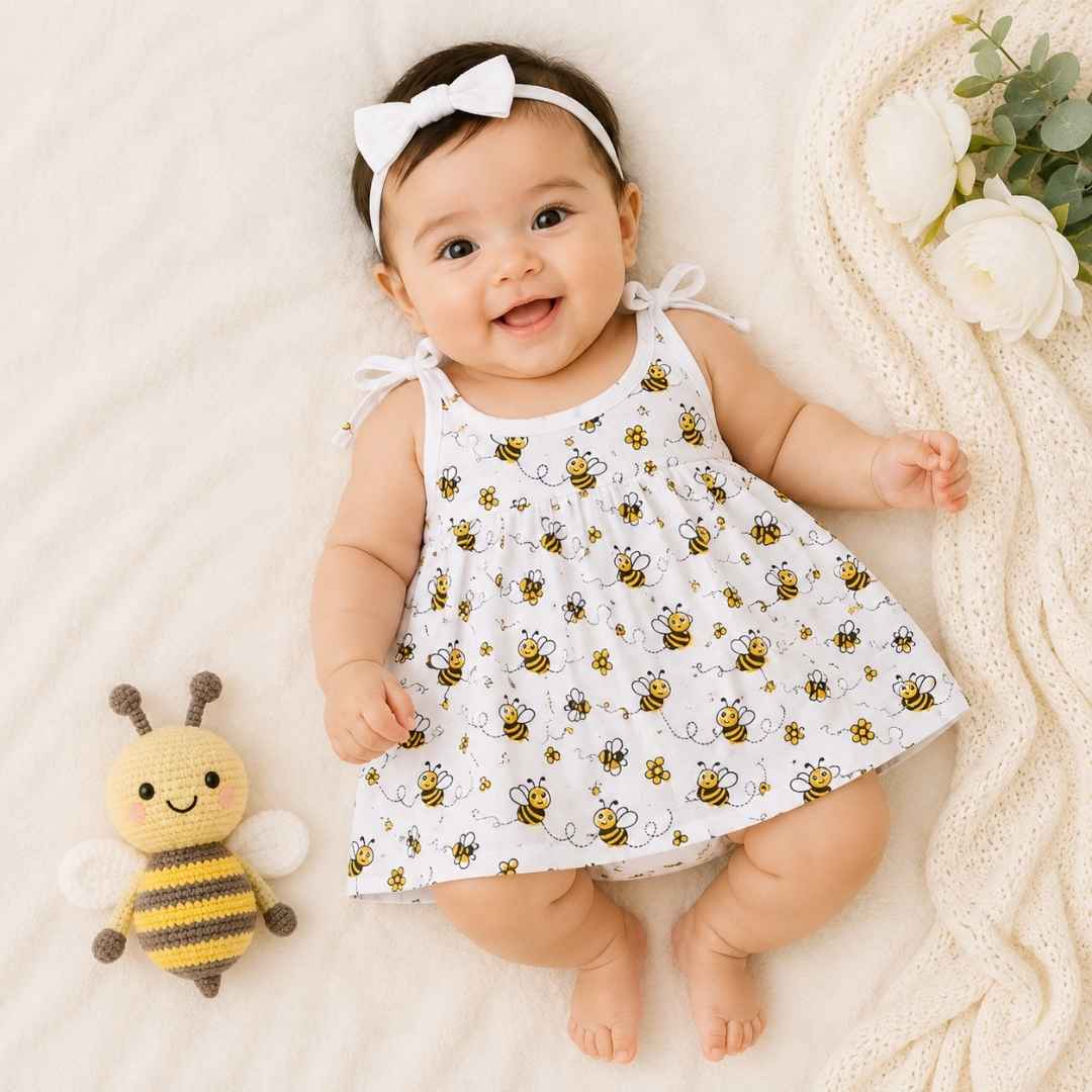Knot Frock 0-3M – Honey Bees