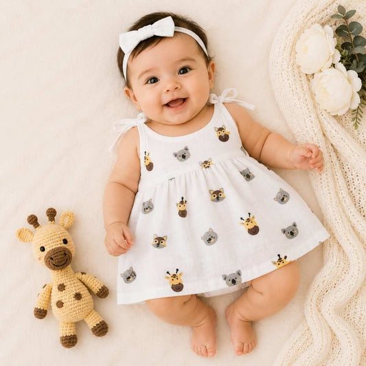 Knot Frock 0-3M – Animals
