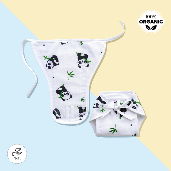 Muslin 5layer Nappy - Panda