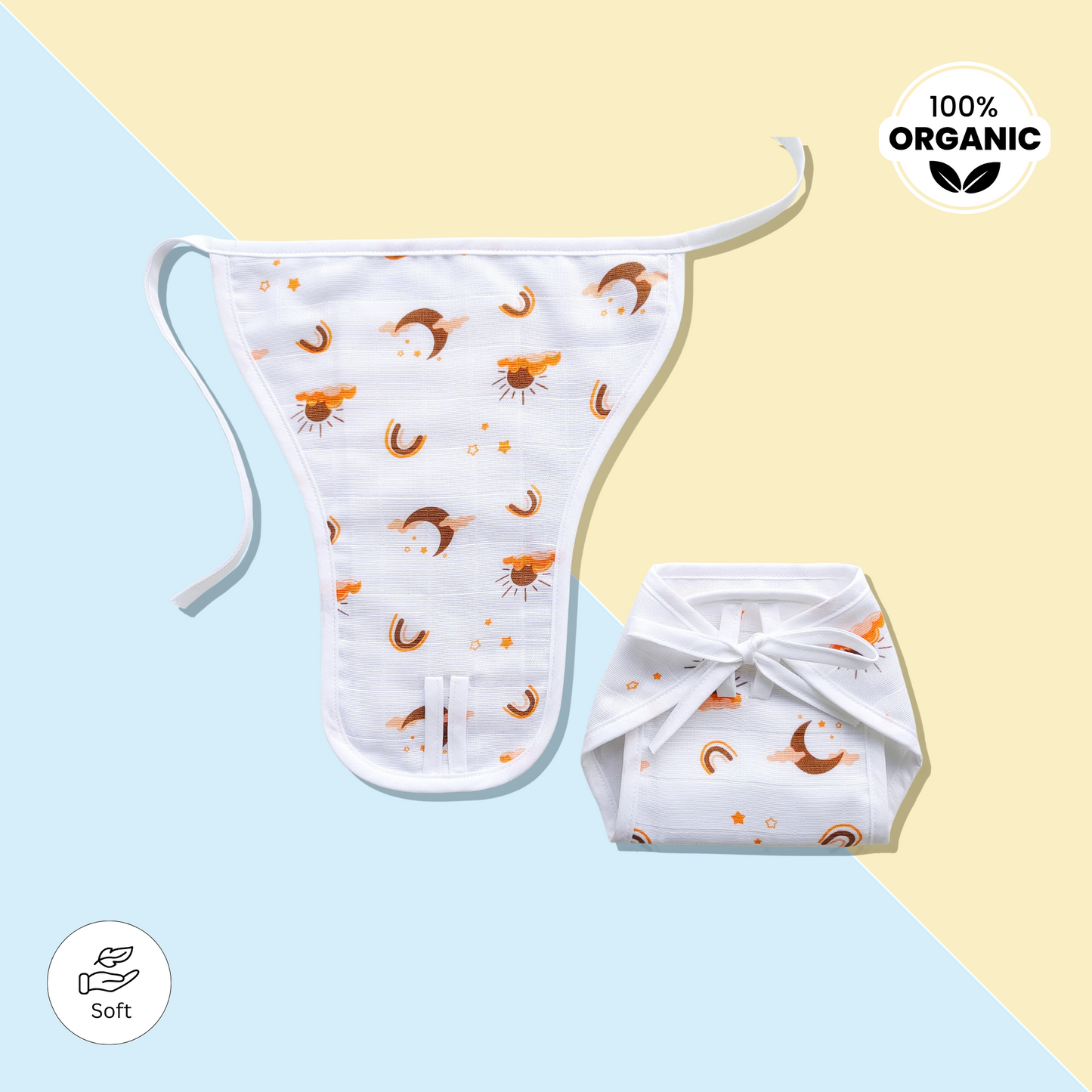 Button Jabla & Nappy set – Cloud Moon Star