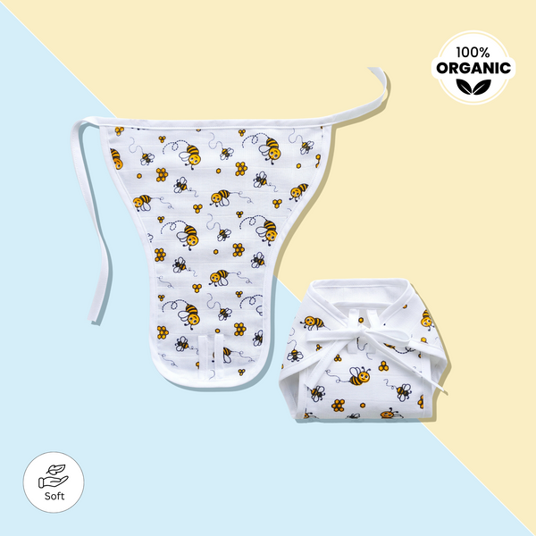 Muslin 5layer Nappy - Bees