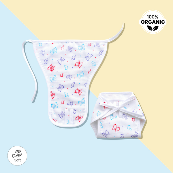 Muslin 5layer Nappy - Butterfly