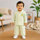 Crinkled Muslin Fullsleeve shirt and Pants - Pastel Green