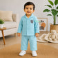 Crinkled Muslin Fullsleeve shirt and Pants - Blue