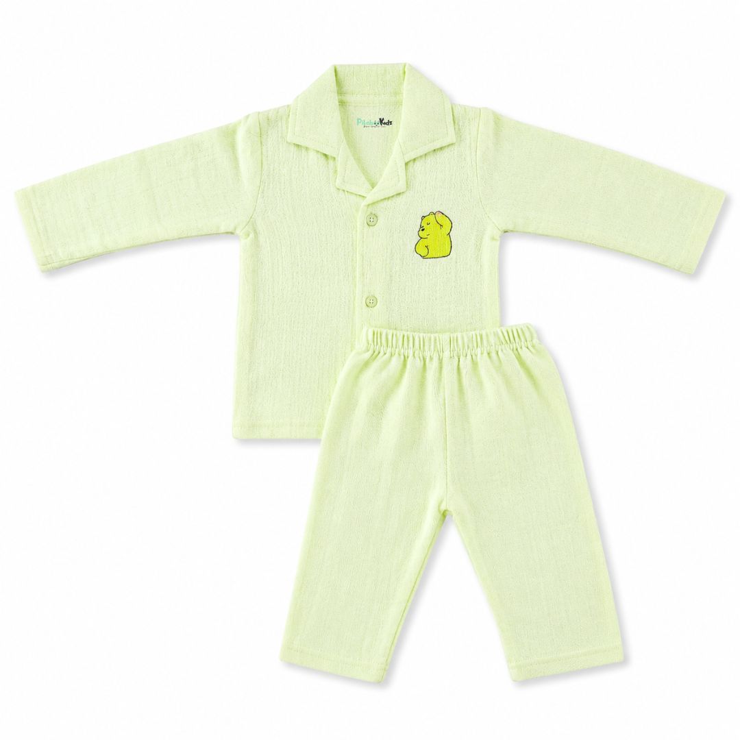 Crinkled Muslin Fullsleeve shirt and Pants - Pastel Green