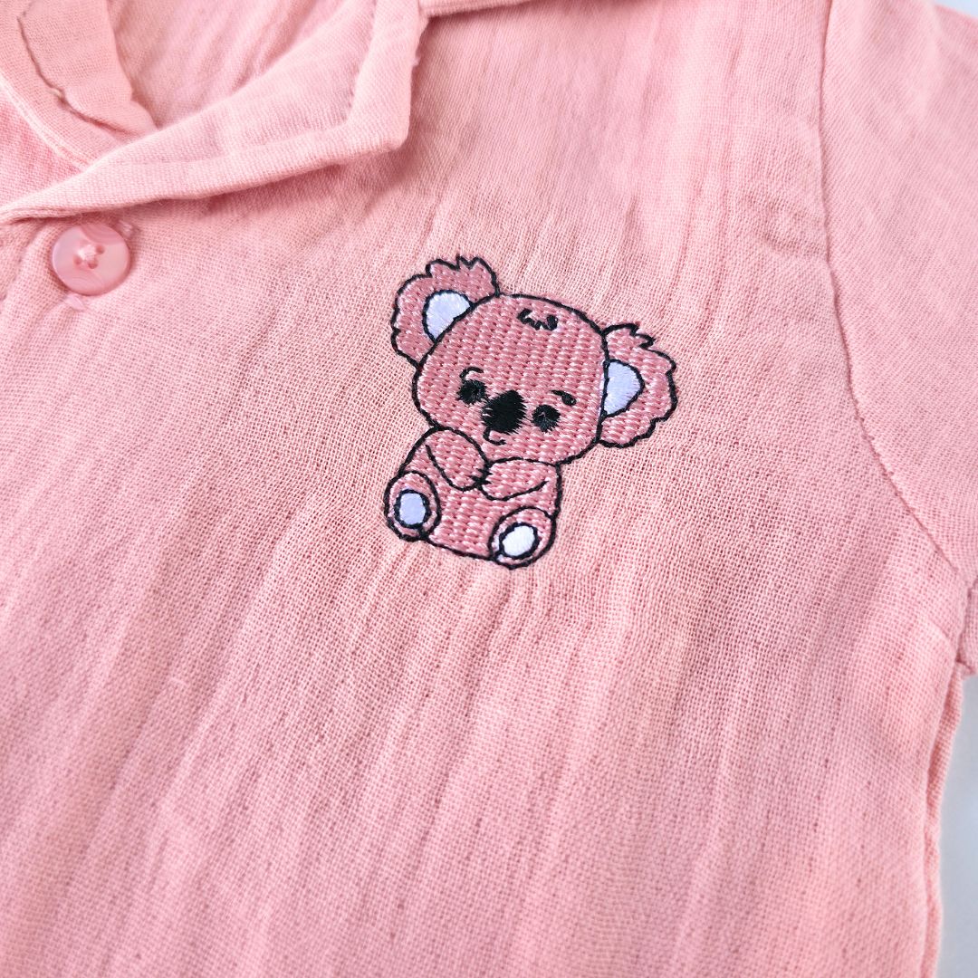Crinkled Muslin Fullsleeve shirt and Pants - Blush