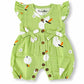 Baby Girl Muslin Romper | Green Print Cotton Romper