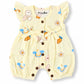 Baby Girl Muslin Romper | Rainbow Print Cotton Romper
