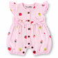 Baby Girl Muslin Romper | Strawberry Print Cotton Romper