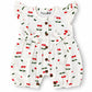 Baby Girl Muslin Romper | Cherry Print Cotton Romper