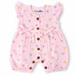 Baby Girl Muslin Romper | Pink hearts Print Cotton Romper