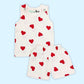 Muslin Vest & Shorts Set 3-6 M - Hearts