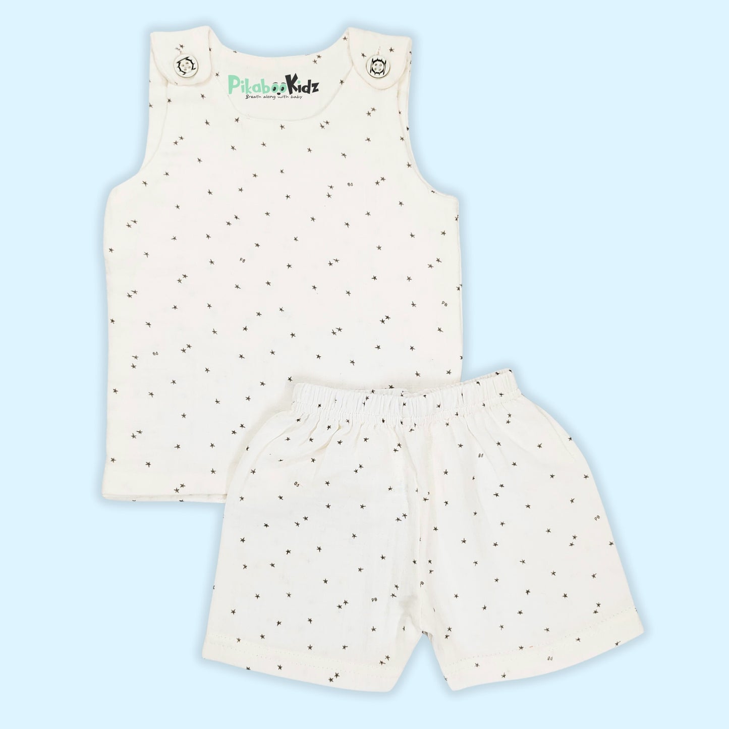 Muslin Vest & Shorts Set 6-9 M - Stars