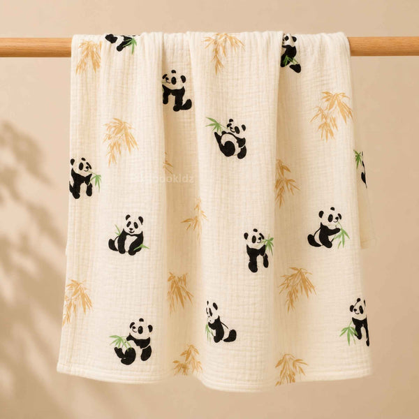 Premium Muslin Swaddle – Panda - alt view