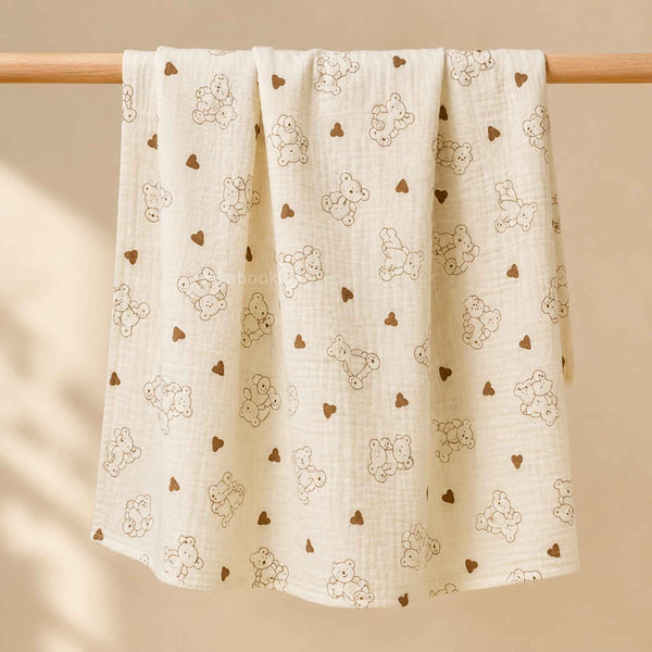 Premium Muslin Swaddle – Teddy - alt view