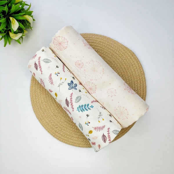 100*100 cms Muslin towels Combo pack of 2