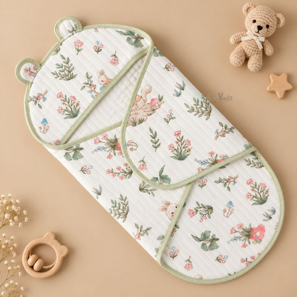 Muslin Velcro Swaddle for Newborn Baby | Soft & Breathable Baby Wrap