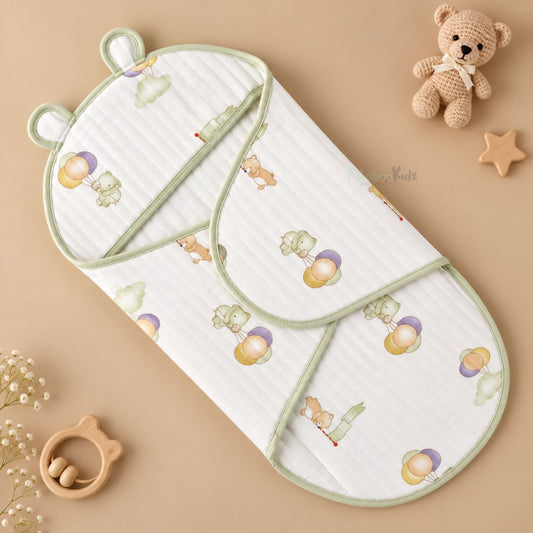Muslin Velcro Swaddle for Newborn Baby | Soft & Breathable Baby Wrap