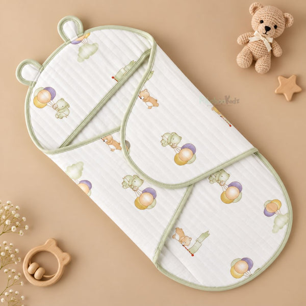 Muslin Velcro Swaddle for Newborn Baby | Soft & Breathable Baby Wrap