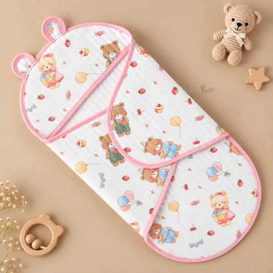 Muslin Velcro Swaddle for Newborn Baby | Soft & Breathable Baby Wrap