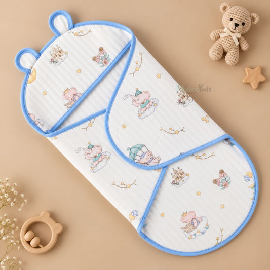 Muslin Velcro Swaddle for Newborn Baby | Soft & Breathable Baby Wrap