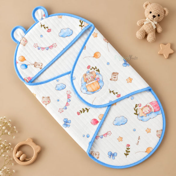 Muslin Velcro Swaddle for Newborn Baby | Soft & Breathable Baby Wrap