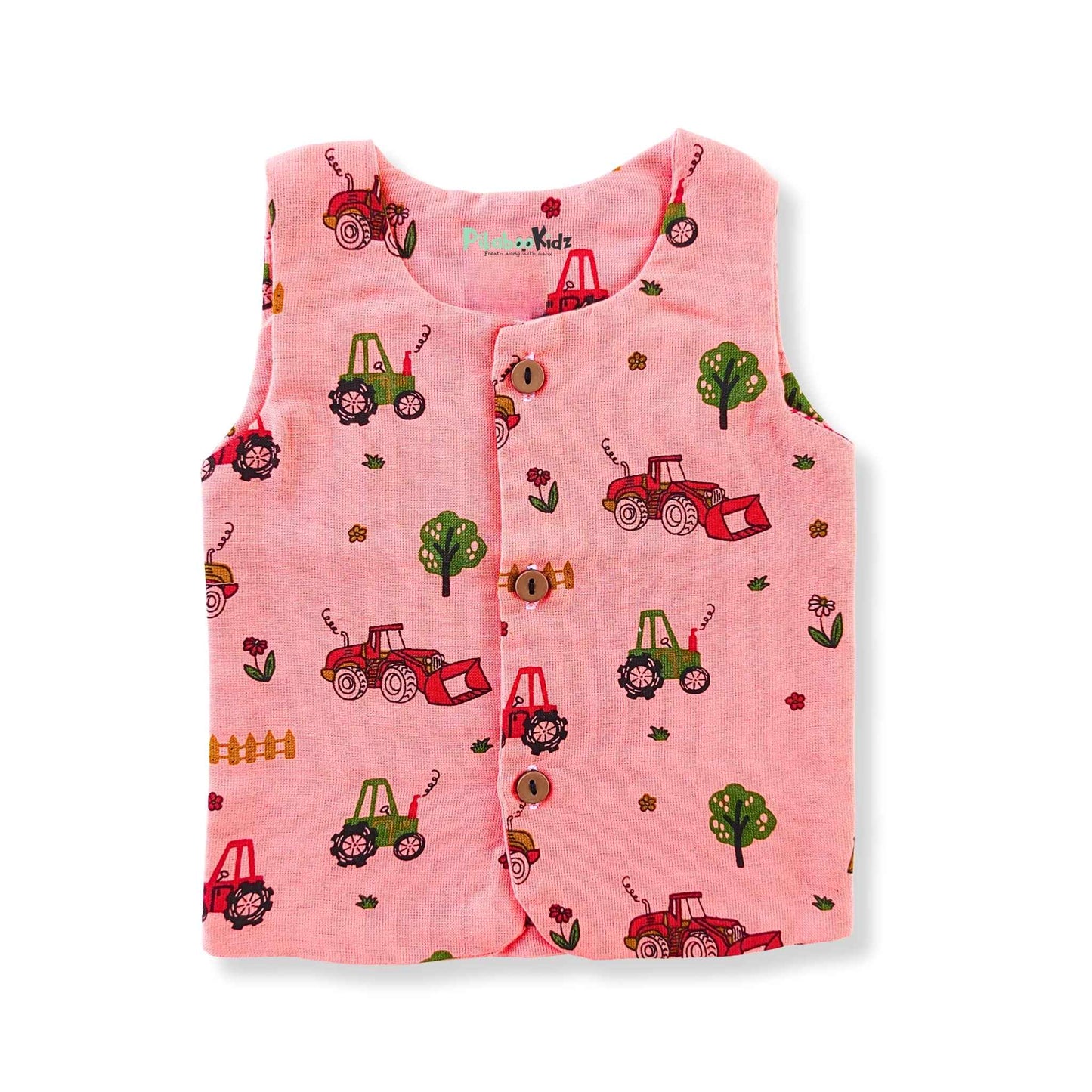 Muslin Double layer Vest 0-3M – Front loader