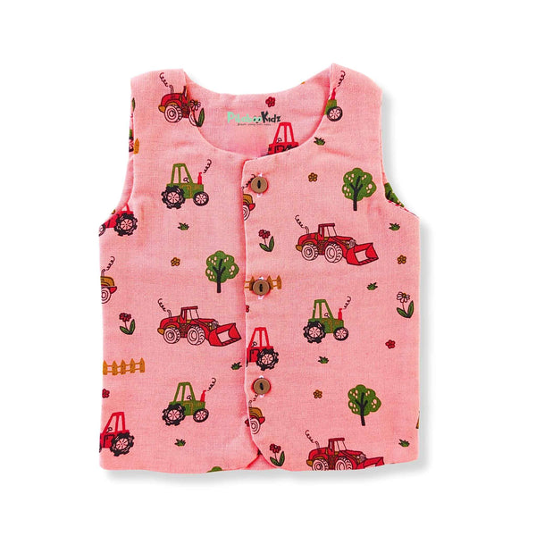 Muslin Double layer Vest 0-3M – Front loader