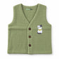 Muslin Double layer Vest Green | Pikabookidz
