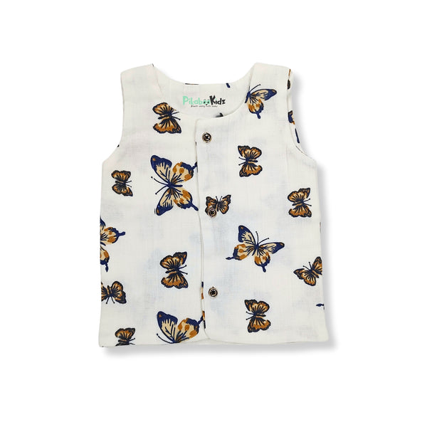 Muslin Double layer Vest 0-3M – Butterfly