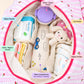 Pink Cherry Muslin Diaper Bag for Newborn | Pikaboo Kidz