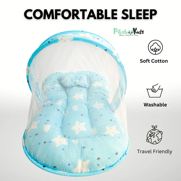 Baby Net BED – Aquagreen Rainbows - alt view