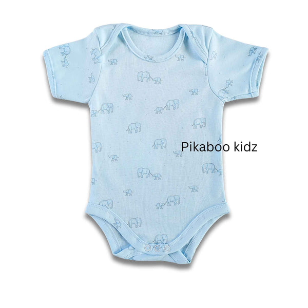 Onesies 0-3M – Elephants Blue