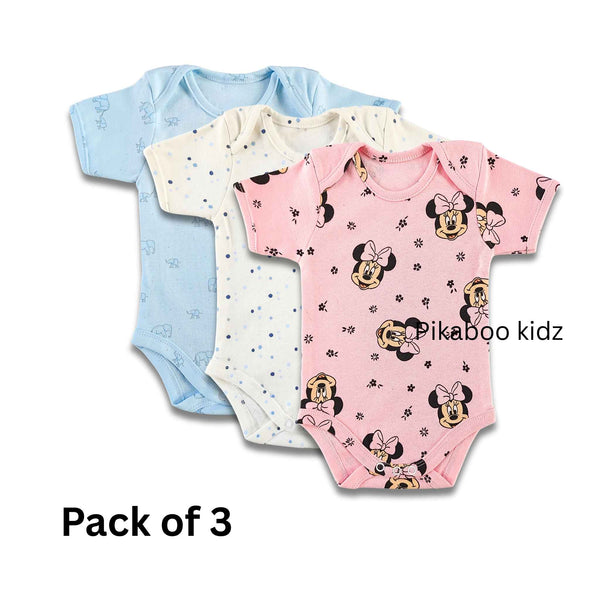 Onesies – 0-3M COMBO 3 (Mickey, Dots, Elephants)