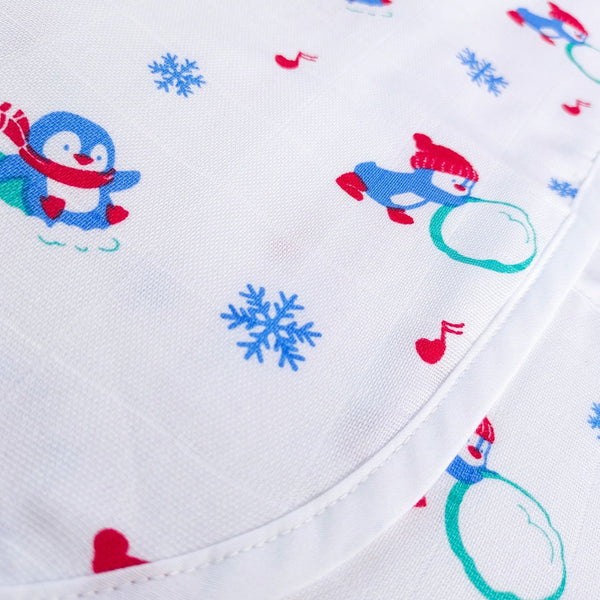 Muslin Hooded Towel – Penguins - alt view