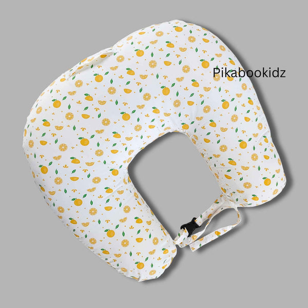 Feeding Pillow with buckle – Oranges