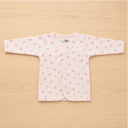 Organic cotton Full sleeve Jabla 0-3M - Peach flower