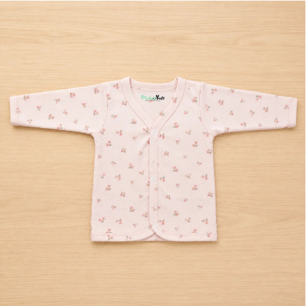 Organic cotton Full sleeve Jabla 0-3M - Peach flower