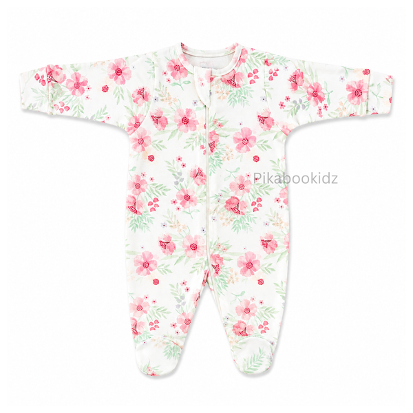 Footed Rompers 0-3M - Floral bloom